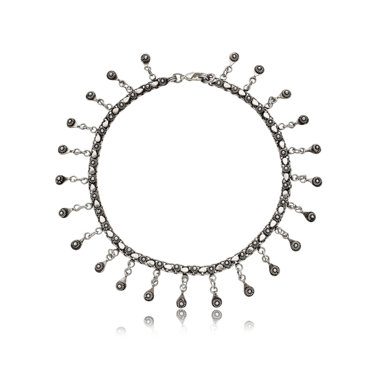 Tornozeleira Indiana em Prata