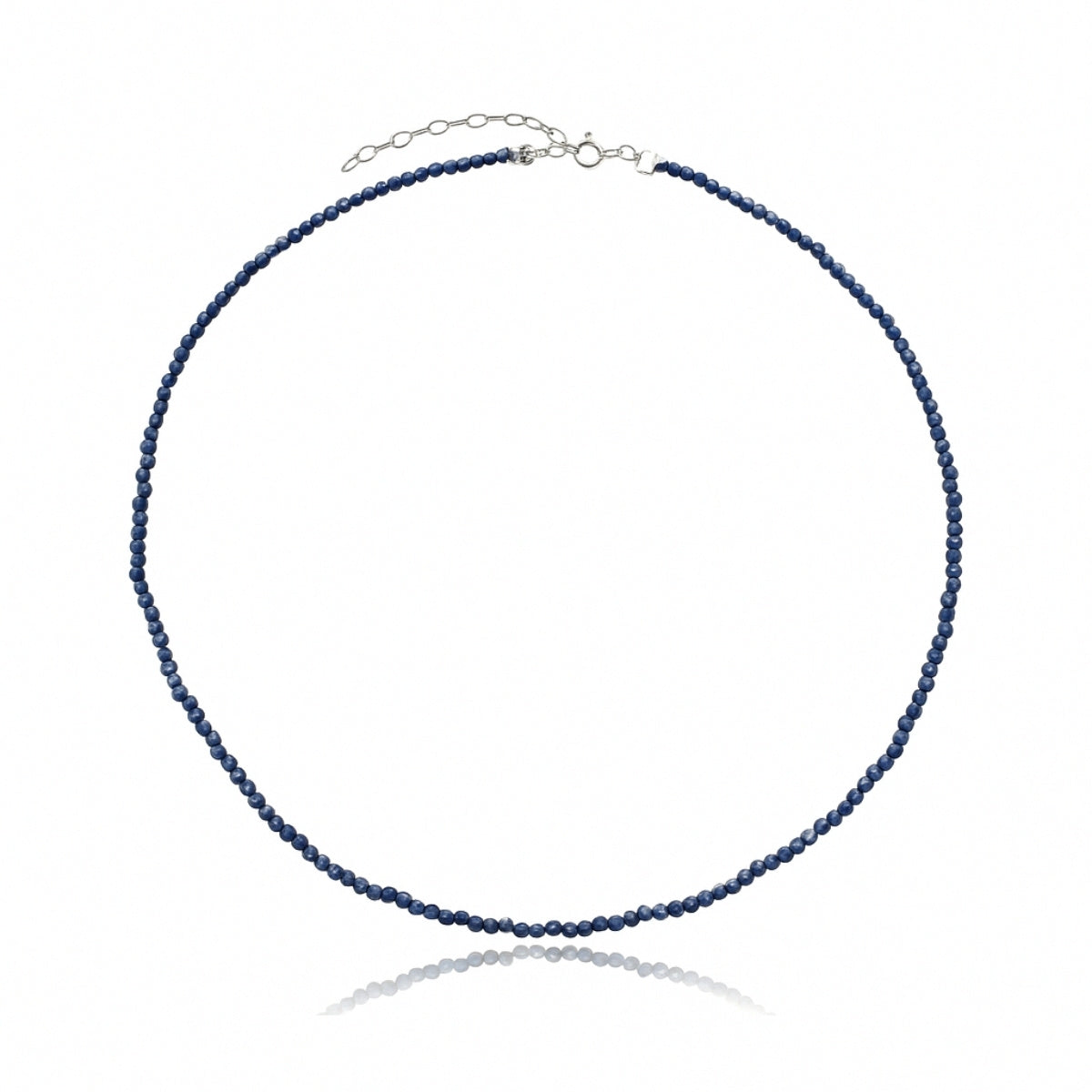 Colar Sodalita em Prata