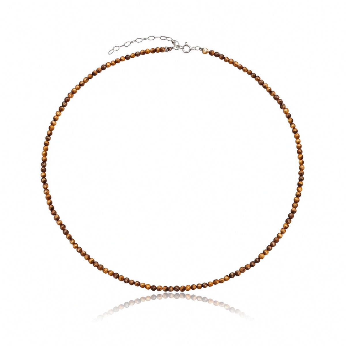 Colar Olho de Tigre em Prata