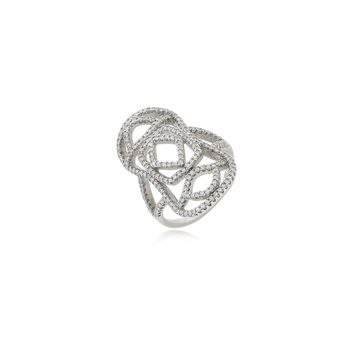 Anel Zircônia de Prata - 19