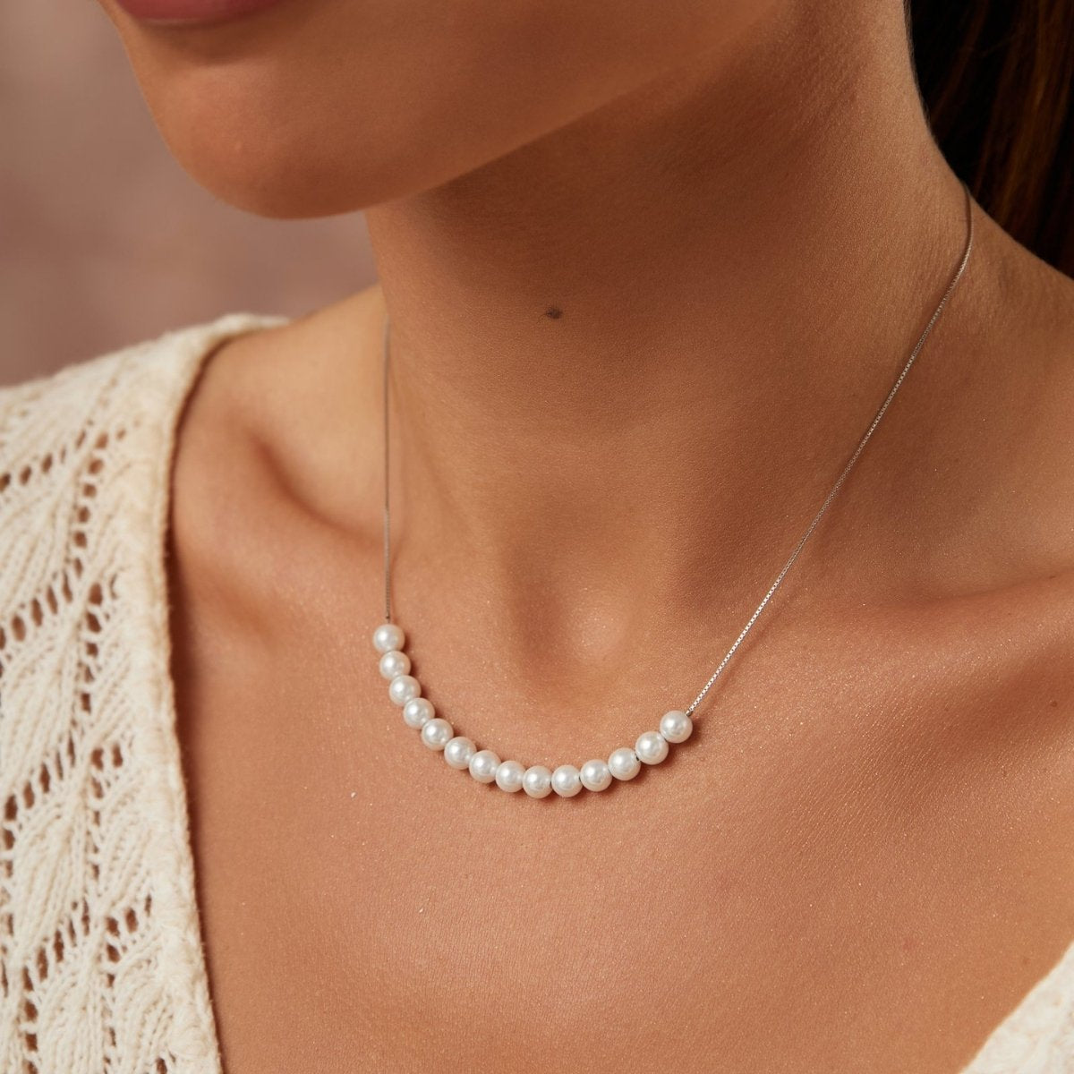 Colar Pérola Shell em Prata